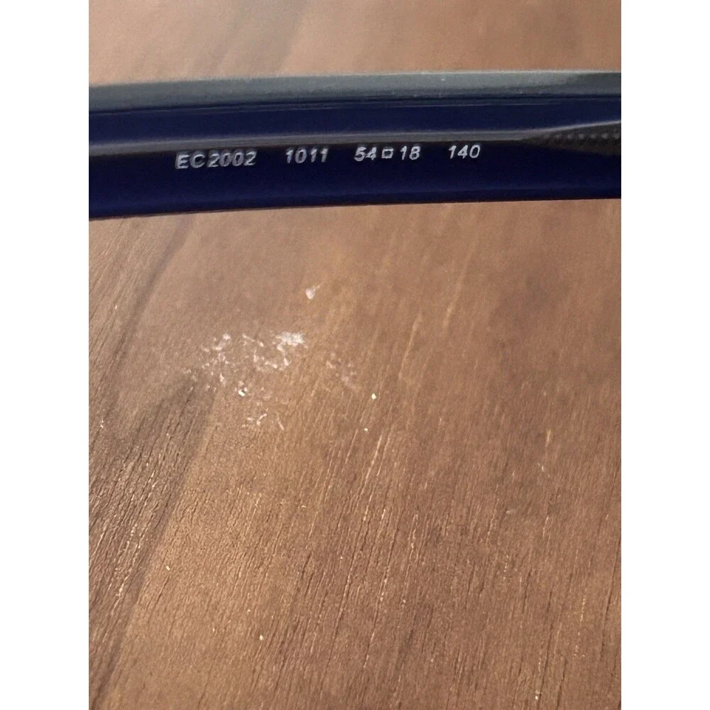 LensCrafters EC2002 Blue Rectangular Full Rim Plastic Eyeglass Frames 54-18-140